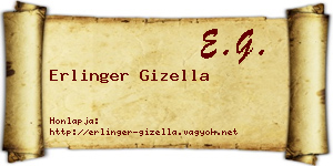 Erlinger Gizella névjegykártya