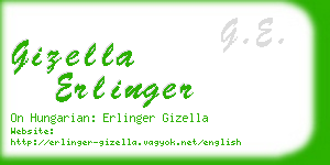 gizella erlinger business card